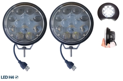 Proiector faruri LED 5D de 5.7 inchi, universal 12-24V 2 buc