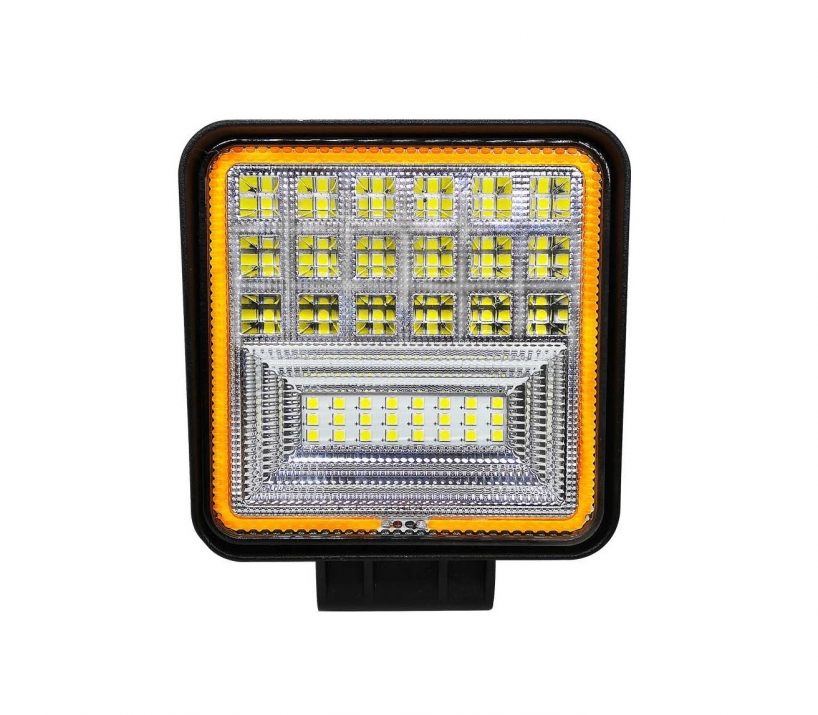  LED Lampa Flexzon Lumina Ceata Iluminat Alb / Portocaliu 126W 12V / 24V Flood Beam Exterior Jeep Cabina
