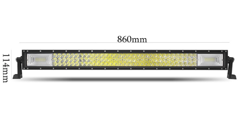 LED Bar Flexzon  7D  459W 12V-24V, 86 Cm , TRI-row, Spot & Flood Combo Beam