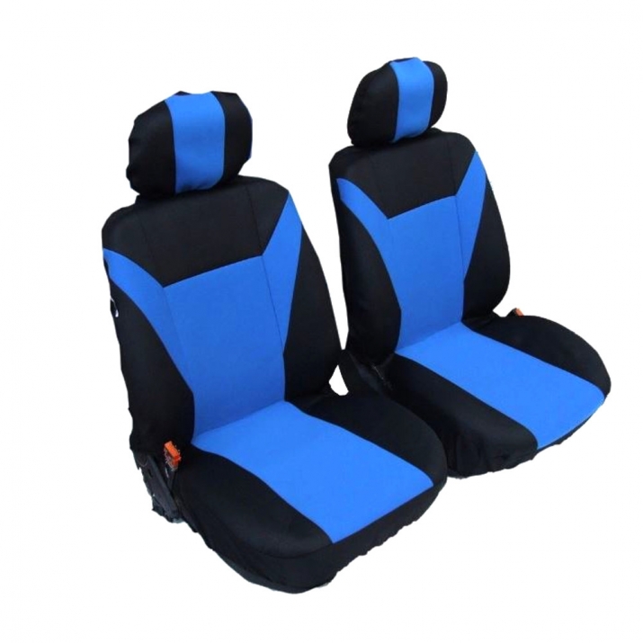 Set huse scaune auto fata universale Flexzon, albastru, 1+1