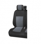 Set Premium huse scaune auto fata universale Flexzon, gri, 2+1 Lux