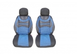 Cazuri de tapiterie de scaune tip cu suport lombar massager albastru-negru