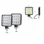 Set 2 LED Proiectore Flexzon 48W , 8.5 x 8,5 cm, 12/24V , Lumina Alba 6500K
