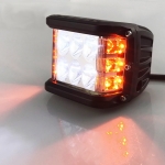 LED Proiectoar Flexzon, Bicolor, Alb si Galben Stroboscop, 45W, 12V-24V, 9.5x7.5cm, pentru ATV, Jeep , Motor, Spot 30°