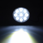 Proiector LED Auto Flexzon, Offroad, 27W, Rotund, 12V-24V, 1400 Lumeni, Patrat, Spot Beam 30°