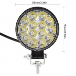 Set 2 LED Proiectore Flexzon 42W , 8.5 cm diametru, 12/24V , Lumina Alba 6500K