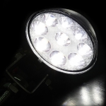 Set 2 LED Mini Proiectore Flexzon 27W , 7.5 cm diametru, 12/24V , Lumina Alba 6500K, Rotund